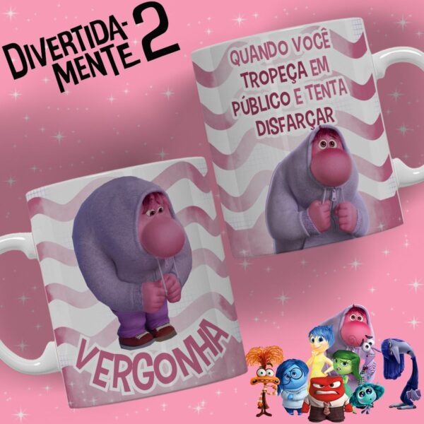 10 Estampas Caneca DivertidaMente 2 Emoções Disney Png e Cdr - Imagem 7