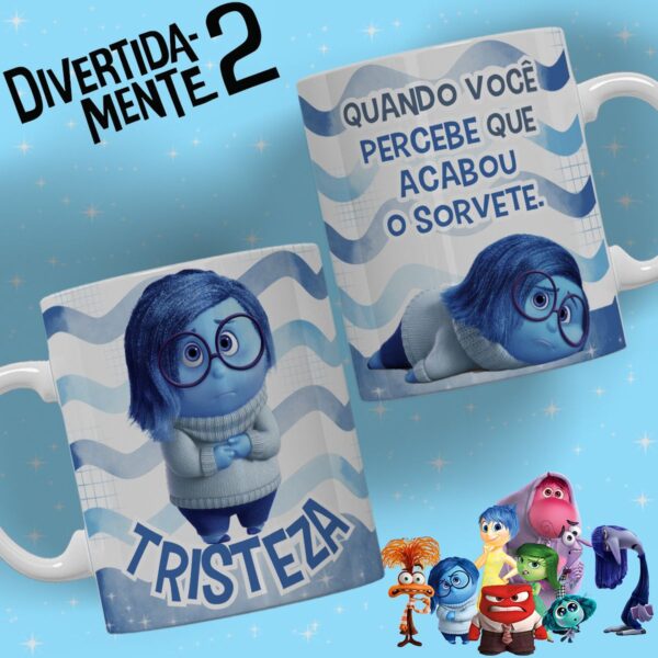 10 Estampas Caneca DivertidaMente 2 Emoções Disney Png e Cdr - Imagem 6