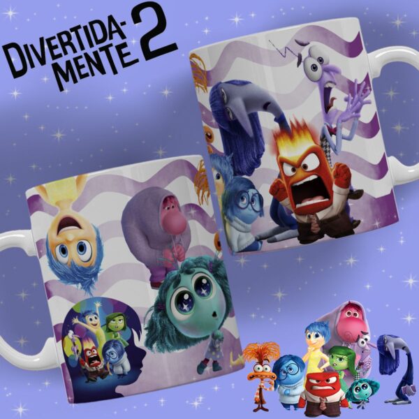 10 Estampas Caneca DivertidaMente 2 Emoções Disney Png e Cdr - Imagem 5