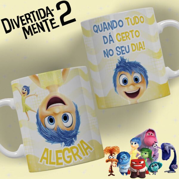 10 Estampas Caneca DivertidaMente 2 Emoções Disney Png e Cdr - Imagem 10