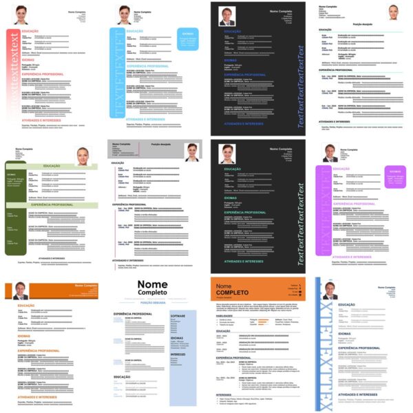 100 Currículos Modernos e Editáveis no Word