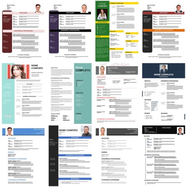100 Currículos Modernos e Editáveis no Word