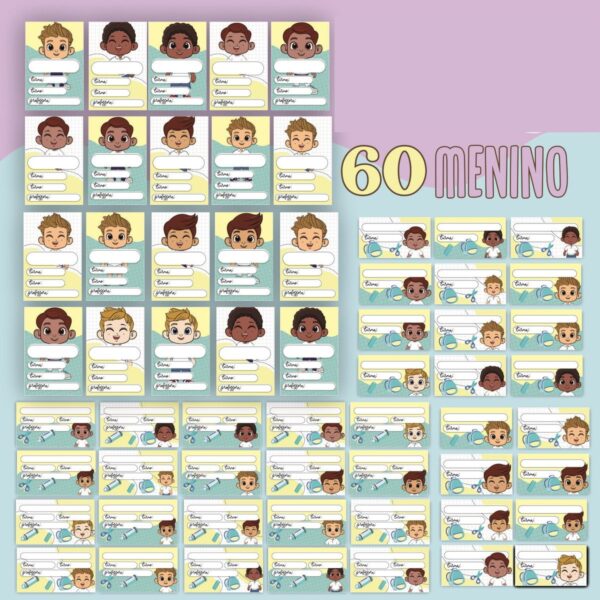 120 Adesivos Escolares - Arquivo Digital - Imagem 3