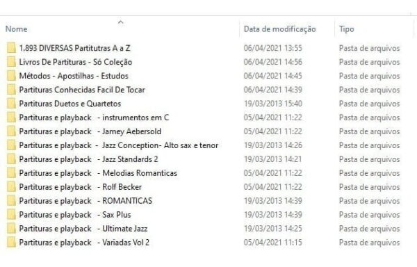 1550 Playbacks + 1550 Partitura Para Sax + Apostilas