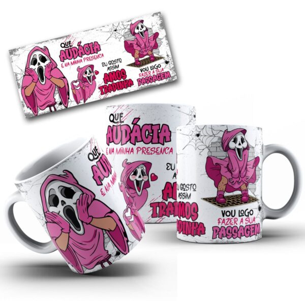 2 Estampas Caneca Eu Gosto Assim Amostradinho Arquivo em Png
