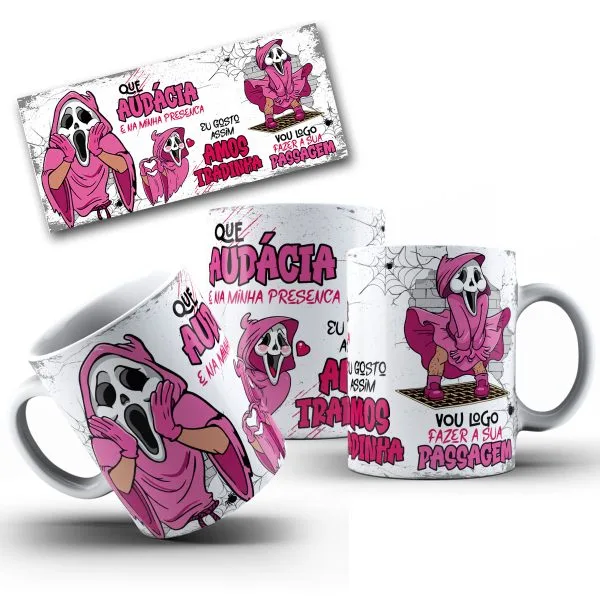 2 Estampas Caneca Eu Gosto Assim Amostradinho Arquivo em Png