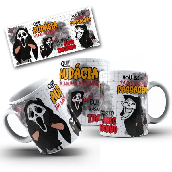 2 Estampas Caneca Eu Gosto Assim Amostradinho Arquivo em Png