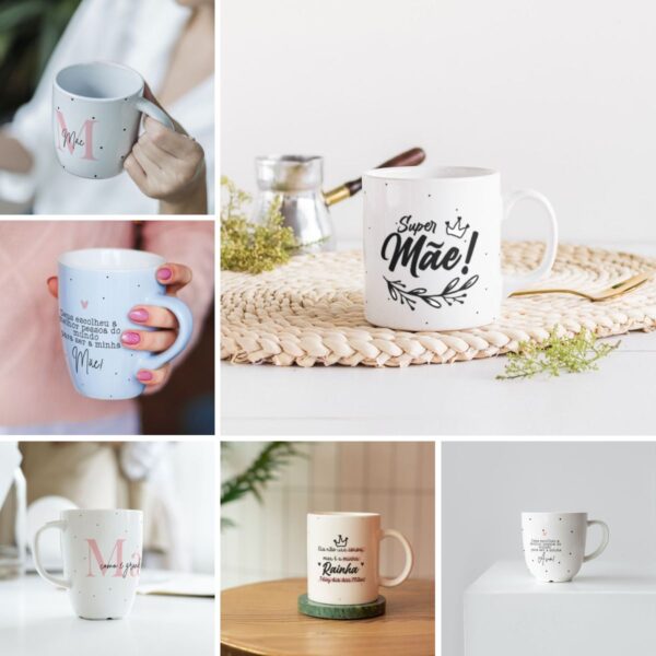 20 Artes Caneca Dia das Mães 2023 Sublimação Minimalista