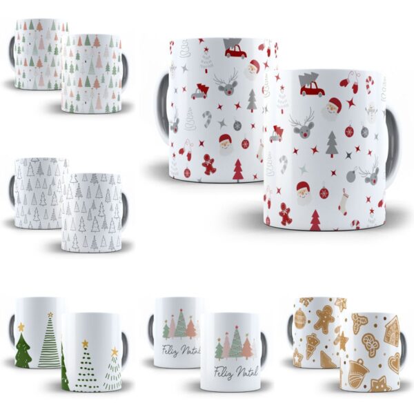 20 Artes Caneca Natal Clean Arquivo Digital P Sublimar 10