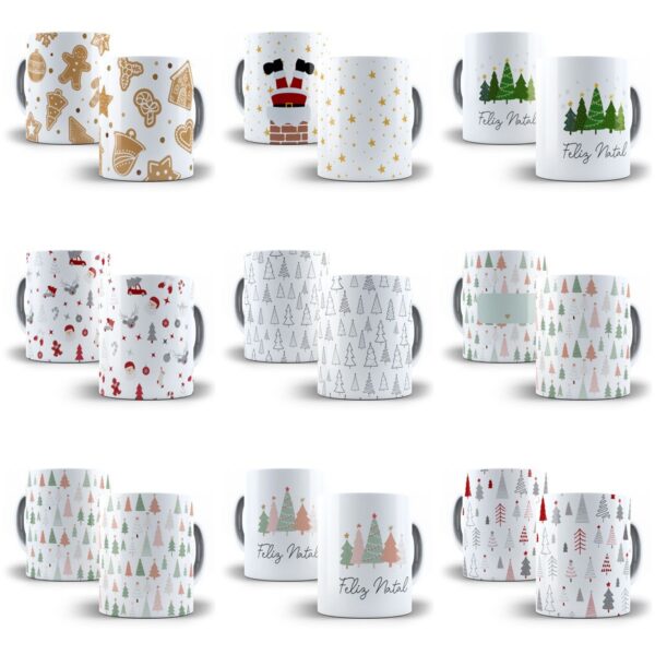 20 Artes Caneca Natal Clean Arquivo Digital P Sublimar 2