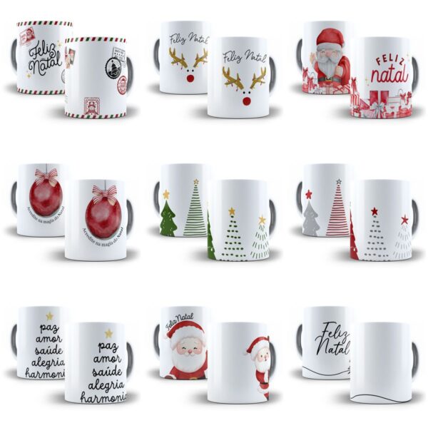 20 Artes Caneca Natal Clean Arquivo Digital P Sublimar