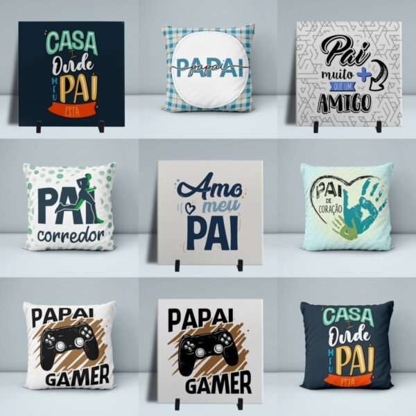 249 Artes Sublimação Dia Dos Pais Editável Corel E Png