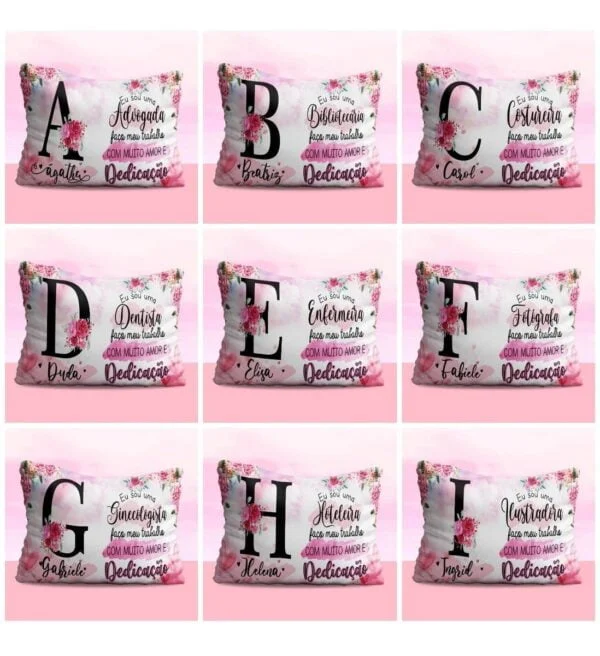 26 Artes Para Caneca Alfabeto Profissões Editável Em Corel