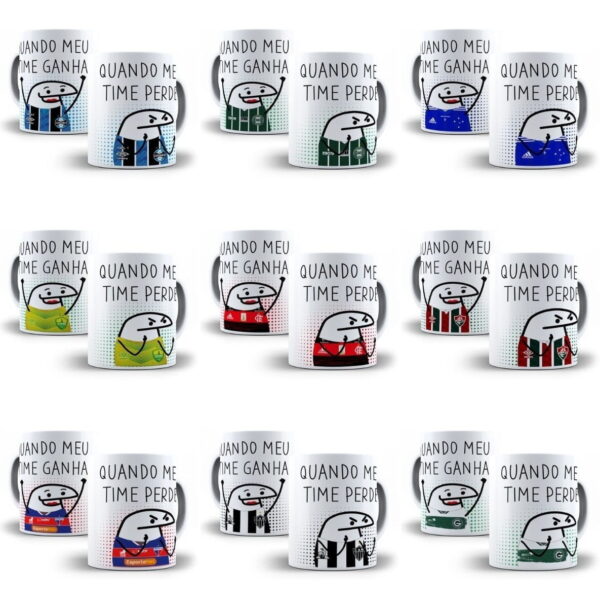 26 Artes Sublimação Caneca Flork Times De Futebol Meme