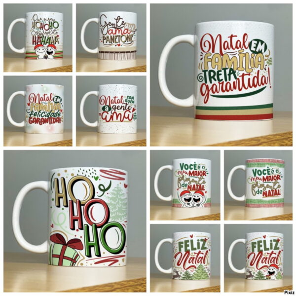 27 artes para caneca natal flork arquivo em jpg arte digital canecas natal 2023