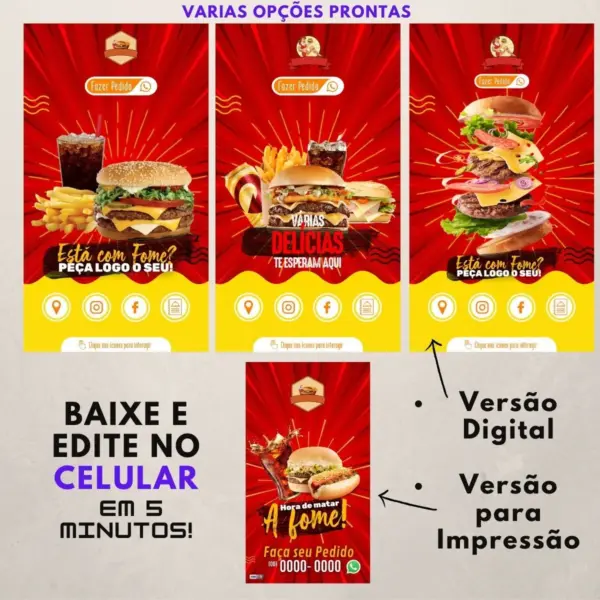 Cardápio De Lanches Para Editar E Imprimir+ Bônus Grátis - Imagem 3