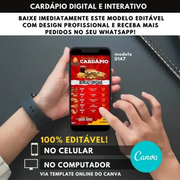 Cardápio De Lanches Para Editar E Imprimir+ Bônus Grátis - Imagem 4