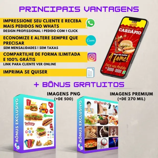 Cardápio De Lanches Para Editar E Imprimir+ Bônus Grátis - Imagem 8