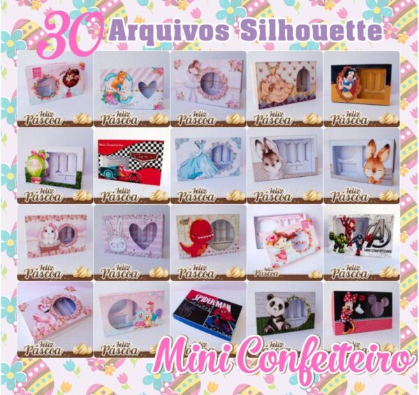 30 mini confeiteiros studio arquivo digital ovo 150g