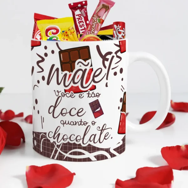 Dia das Mães: Artes Editáveis para Canecas com Tema Chocolate - Imagem 6