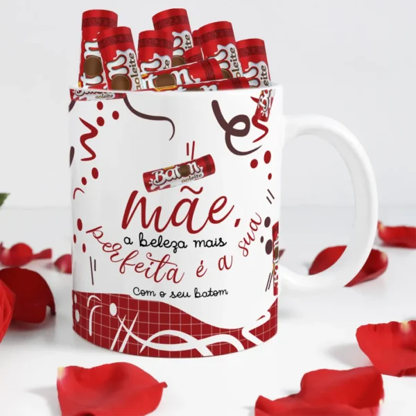 Dia das Mães: Artes Editáveis para Canecas com Tema Chocolate - Imagem 8