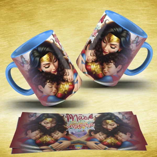 Arte para Caneca - Dia das Mães Super-Herói Tema - Imagem 9
