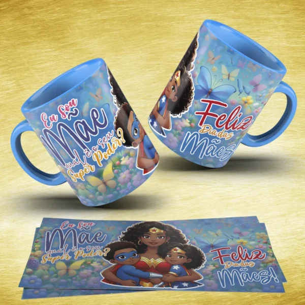 Arte para Caneca - Dia das Mães Super-Herói Tema - Imagem 10