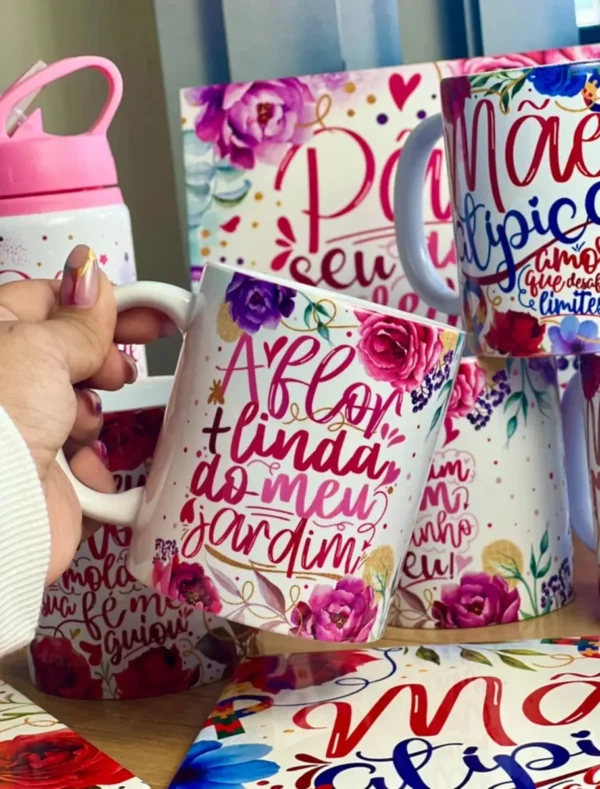 Kit de Arte para Canecas: Especial Dia das Mães Floral - Imagem 7