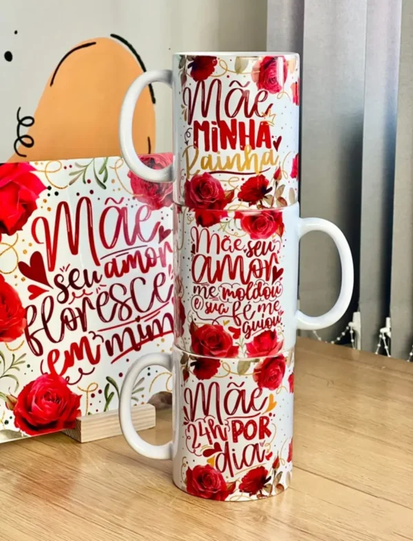 Kit de Arte para Canecas: Especial Dia das Mães Floral - Imagem 8