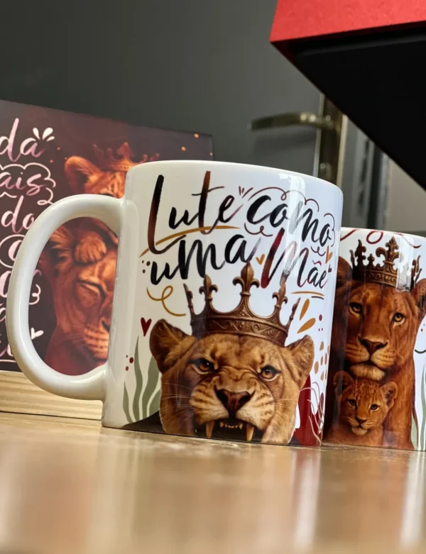 Imagens para Sublimação em Canecas - Dia das Mães Mãe Leoa - Imagem 3