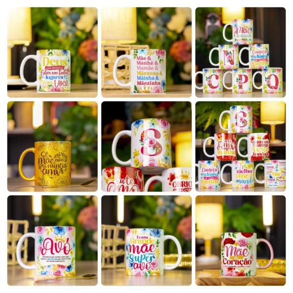 Kit de Designs para Caneca Dia das Mães - Edição Limitada em JPG - Imagem 3