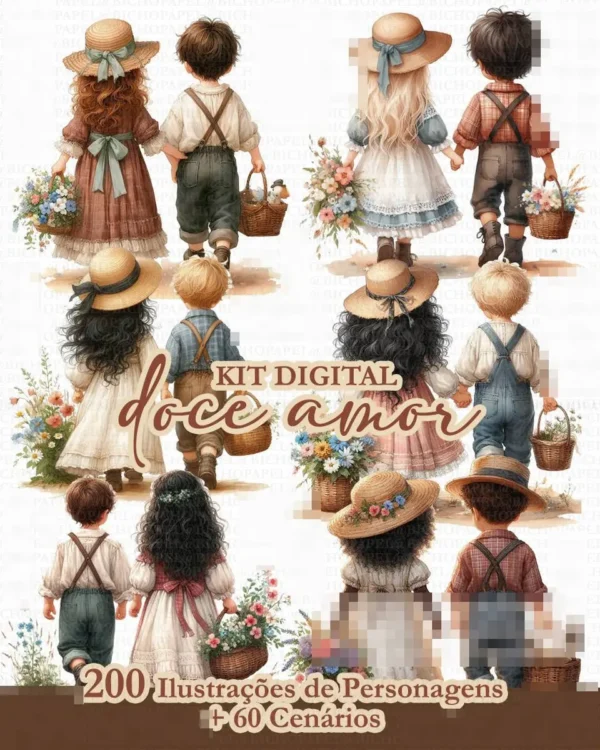 Pacote Temático Doce Amor para Sublimação e Mais - Imagem 2