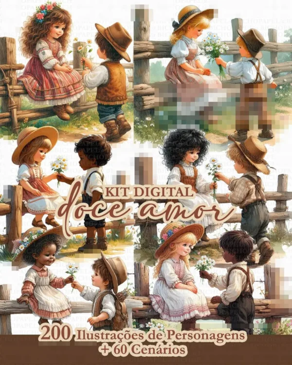 Pacote Temático Doce Amor para Sublimação e Mais - Imagem 3
