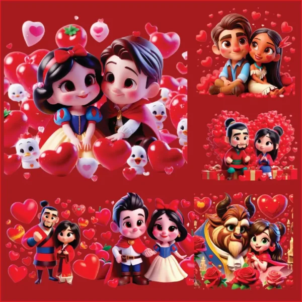 Kit de Imagens Disney Love em PNG - Ideal para Papelaria - Imagem 3