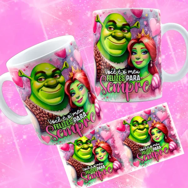 Pacote Shuerk e Fiona: Arte para Caneca do Dia dos Namorados - Imagem 3