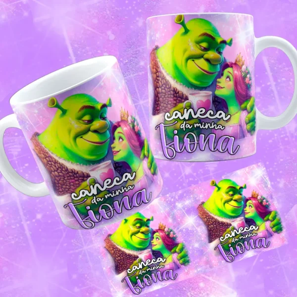 Pacote Shuerk e Fiona: Arte para Caneca do Dia dos Namorados - Imagem 10