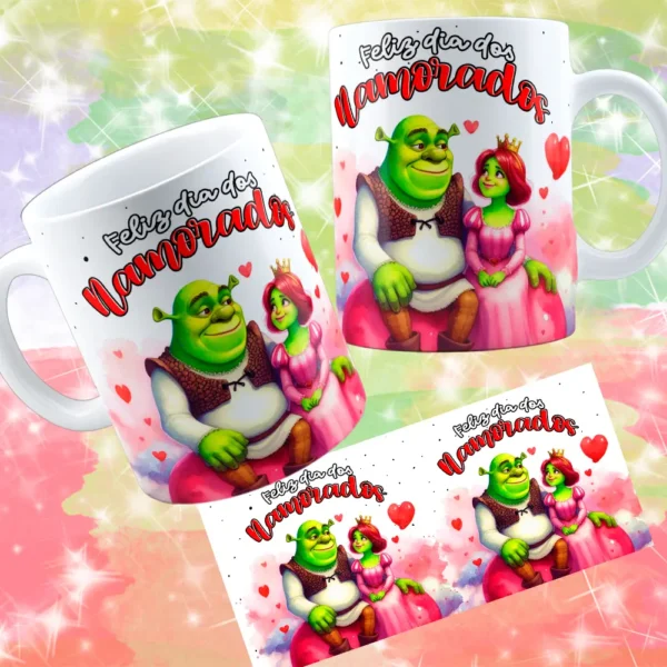 Pacote Shuerk e Fiona: Arte para Caneca do Dia dos Namorados - Imagem 5