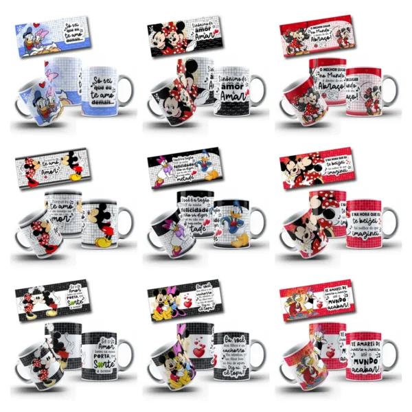 Artes para Caneca Disney Celebre o Amor no Dia dos Namorados - Imagem 3