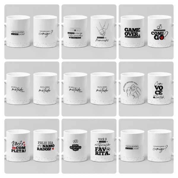 Coleção Dia dos Namorados - Artes para Sublimação em Caneca - Imagem 2