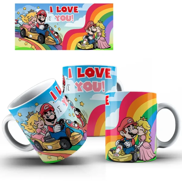 Super Mario Lover: Kit de Artes Caneca do Dia dos Namorados - Imagem 8