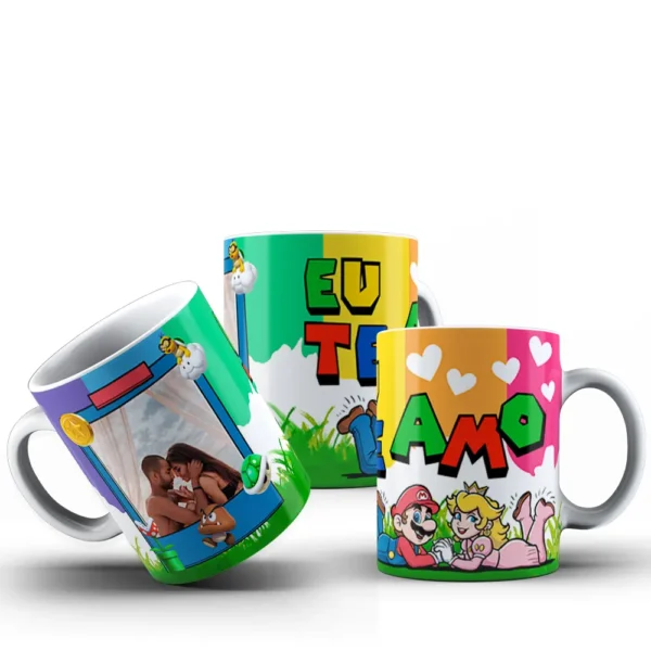 Super Mario Lover: Kit de Artes Caneca do Dia dos Namorados - Imagem 10