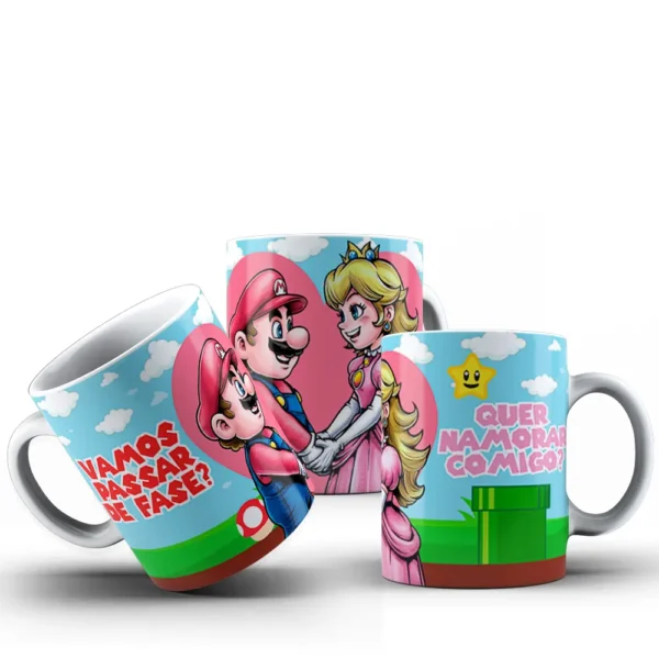 Super Mario Lover: Kit de Artes Caneca do Dia dos Namorados - Imagem 6