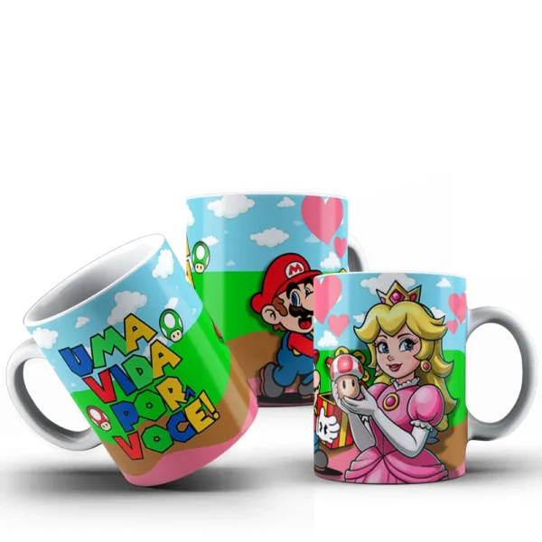 Super Mario Lover: Kit de Artes Caneca do Dia dos Namorados - Imagem 9