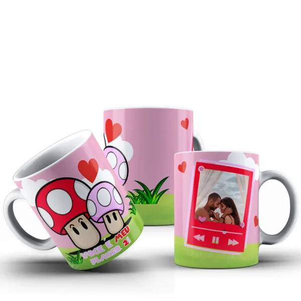 Super Mario Lover: Kit de Artes Caneca do Dia dos Namorados - Imagem 2
