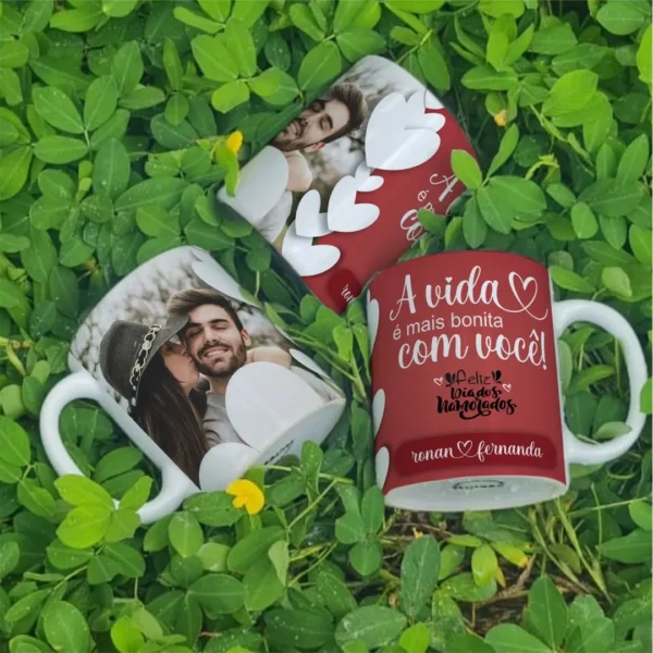 Coleção Romântica para Canecas - Arquivos Editáveis - Imagem 4