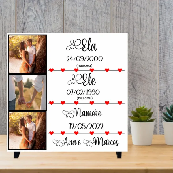 Designs Prontos para Sublimação de Azulejos - Namorados - Imagem 7