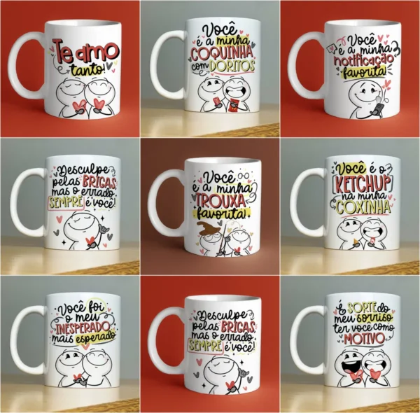 Designs Prontos para Canecas de Namorados em JPG - Imagem 4