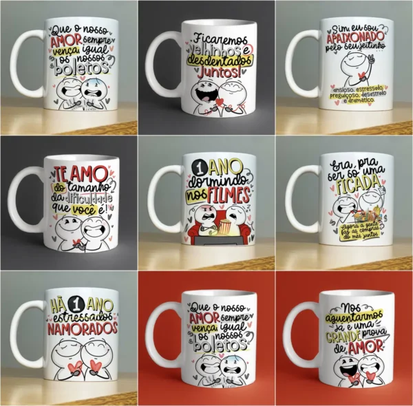 Designs Prontos para Canecas de Namorados em JPG - Imagem 2
