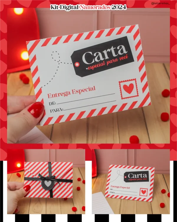 Presenteie com Criatividade: Kit Papelaria Dia dos Namorados - Imagem 8