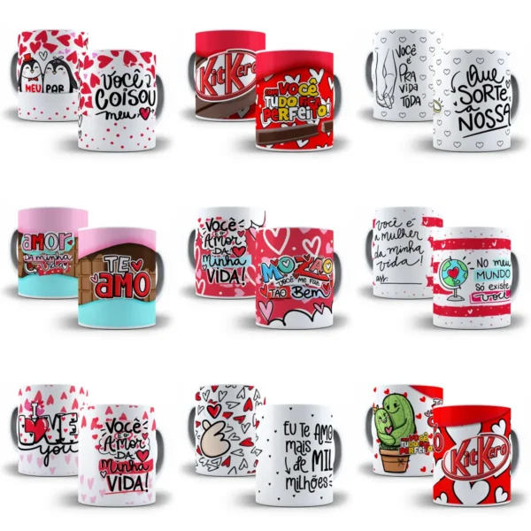 Arquivo JPG: Arte Personalizada para Caneca de Namorados - Imagem 9